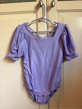 Cheeky Plum Lavender Puff-Sleeve Leo